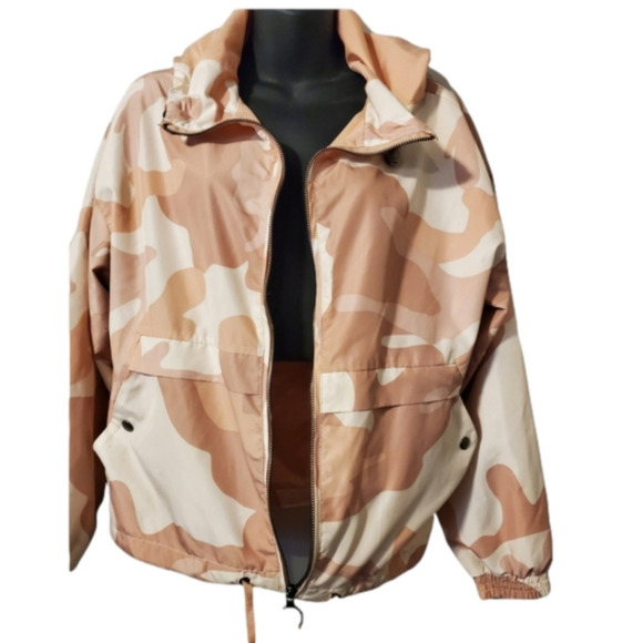 Light Pink Camo Windbreaker Sz Small - Picture 3 of 7